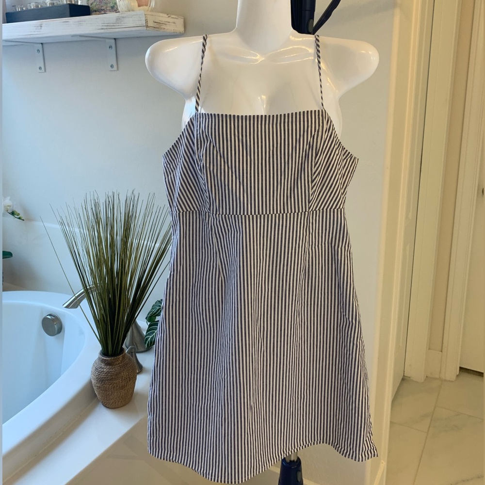Kendall & Kylie Spaghetti Strap Mini Dress with stripes Size Small